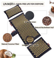 Ensemble de tapis et d'oreiller d'acupression, rembourrage en lin naturel de qualité supérieure et en fibres de noix de coco