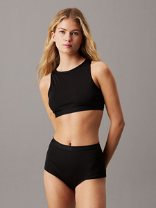 Color sólido Sexy Bikini traje de baño para mujer cintura alta triángulo 2 piezas conjunto para playa Bikinis para mujeres al por mayor - Product Image 6