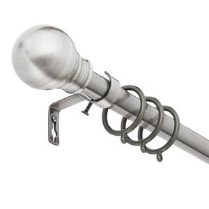 Elegantes remates de barra de cortina en forma de cúpula de metal bruñido que le dan a sus cortinas un acabado refinado y distinguido - Product Image 6