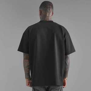 เสื้อยืดทรงบ็อกซี่แขนสั้นลำลองสำหรับผู้ชาย ระบายอากาศได้ดี ผ้าฝ้าย 100% สีพื้น พิมพ์ลายตามสั่ง ทรงปกติ คุณภาพสูง ดีไซน์เรียบง่าย - Product Image 2