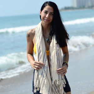 Tendances du goût Meilleur prix Serviette turque Peshtemal 70% coton brut 30% lin doux sans sable absorbant rayé Fouta plage à séchage rapide - Product Image 2