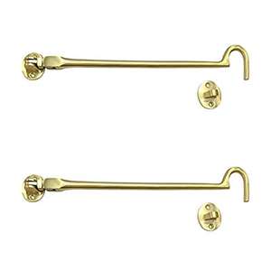 Crochet de cabine classique en laiton massif avec finition scintillante dorée, construction durable et style élégant pour résidentiel - Product Image 5