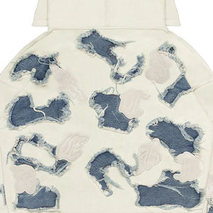 Sweat à capuche d'hiver en polaire zippé effet vieilli, mélange de coton délavé à l'acide, avec patch personnalisé, appliqué, broderie, conception de votre texte ou logo - Product Image 2