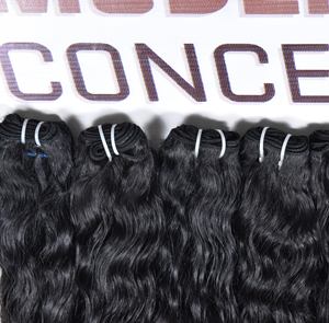 Extensiones de cabello alineado con cutícula virgen India 100%, cabello humano de color Natural sin procesar, onda profunda suelta, onda recta - Product Image 6