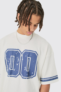 T-shirts surdimensionnés en coton 240 GSM T-shirt personnalisé Street Wear T-shirt imprimé à manches courtes Stock - Product Image 6