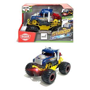 Dickie 203764028 Coche de Juguete Azul y Amarillo Monster Sharp Eagle de 18 cm, Camioneta RC con Luces y Sonidos - Product Image 1
