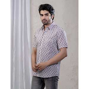 Chemise décontractée pour homme en coton imprimé à manches courtes, 100 % popeline respirante, taille XL - Fourniture ODM - Product Image 5