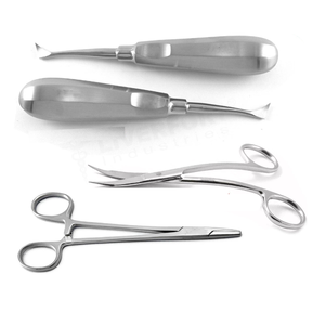 Kit de Extracción Dental Veterinaria Manual de Acero Inoxidable Alemán de Alta Calidad para Gatos, Elevadores de Dientes Felinos, Ortodoncia - Product Image 1