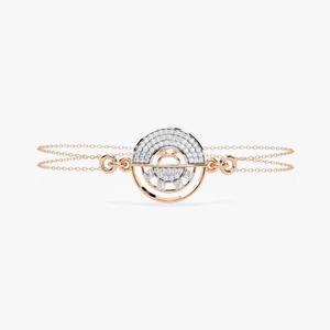 Hot Sale Luxury High Quality 10k 14k <b>Rose</b> <b>Gold</b> Moissanite and Natural Diamond <b>Bracelet</b> for Women Jewelry <b>Charms</b> - Product Image 2