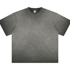 Men's 100% Cotton Thick Crop Acid Washed <b>Tshirts</b> With Logo Custom Logo Printed <b>Tshirt</b> Oversized <b>High</b> Quality Round <b>Neck</b> - Product Image 6