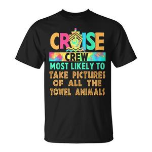 T-shirt promozionale Cruise: Il più probabile di scattare foto a tutti i tipi di animali in asciugamano - Product Image 1