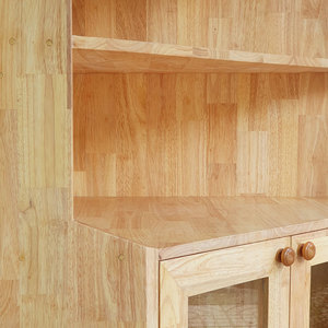 Mueble de Esquina de Diseño Minimalista 70x70x140cm de Madera de Caucho con Patas de Hierro KGT68023 - Product Image 5