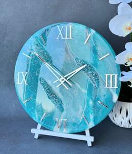 ARTISAN horloge murale en résine époxy résine époxy salon meilleur qulatiye meubles décor à la maison horloge murale personnalisée meilleur - Product Image 1