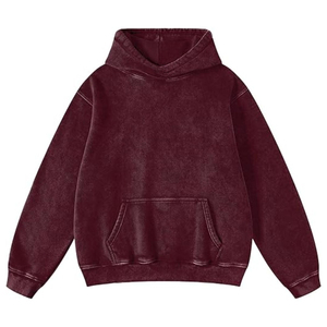 Sweats à capuche décontractés doublés pour l'hiver, imprimés personnalisés, de haute qualité, lavés à l'acide, pour femmes, 100% coton, surdimensionnés, streetwear, respirants - Product Image 2