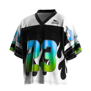 Maillots de football américain en maille personnalisés OEM pour jeunes et adultes Vêtements d'équipe avec nom et numéro Vêtements de football américain - Product Image 1