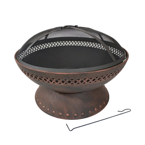 Wood Burning Outside Patio Garden Heater Antique Finished Copper <b>Fire</b> <b>Pit</b> Affordable Price Footrest Metal Iron <b>Fire</b> <b>Pit</b> <b>Table</b> - Product Image 2