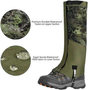 Guêtres ajustables en nylon personnalisées pour la randonnée, la chasse et l'alpinisme – Vente en gros - Product Image 5