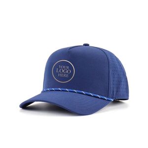 Casquettes de golf OEM tendance et respirantes, personnalisables avec logo, trous découpés au laser, ajustables avec cordon pour activités de plein air - Product Image 1