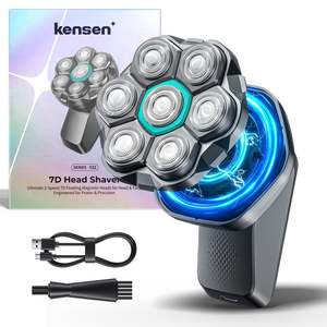 Rasoir électrique rechargeable à vitesse réglable pour hommes, rasoir rotatif étanche, utilisation humide et sèche - IPX7 - Product Image 3