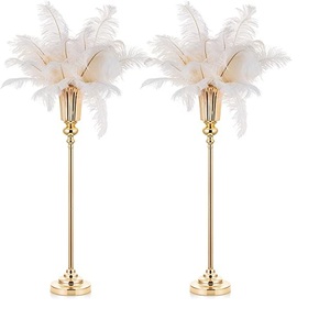 Nouvelles pièces centrales de jardin de luxe Vase Vases décoratifs en métal doré pour la décoration du sol - Product Image 3