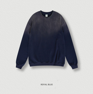 Nueva llegada High Street Fade Oversized Vintage Cotton Pullover Gradient Acid Wash Hoodie Jogger Hoodies y sudaderas para hombres - Product Image 4