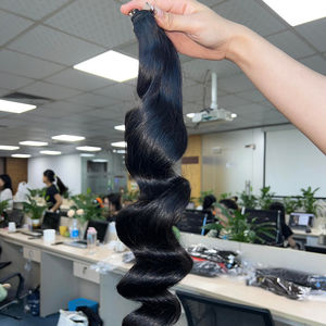 มัดผมคนจากกัมพูชามัดผมดิบแบบ12A ลอนหลวมธรรมชาติแท้ - Product Image 1