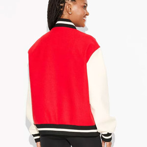 Veste universitaire de haute qualité Design personnalisé Nouvelles vestes versity respirantes élégantes de couleur unie pour femmes à vendre - Product Image 5