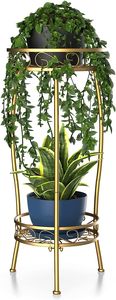 Decorative Metal 2-Layer Flower <b>Pot</b> <b>Stand</b> Living Room Balcony Indoor and Outdoor Garden in Bulk Price - Product Image 3