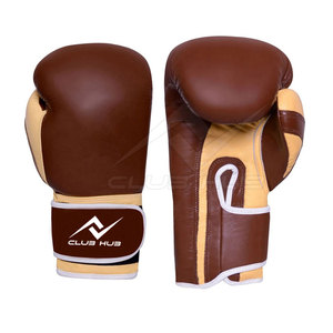 Custom Made Adult Sports Boxing <b>Gloves</b> <b>Moisture</b> Wicking New Style Laced Wrist Leather Material Customized Logo CLUBHUB - Product Image 1