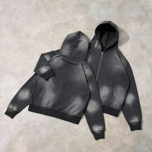 Hot Selling Custom <b>Men</b> Heavyweight Cotton Solid Hooded Oversized Fleece Sweat Suits Tracksuits <b>Flared</b> Sweatpants 2 Piece Sets - Product Image 3