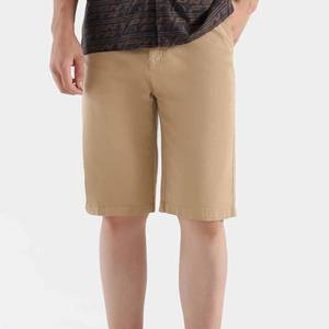 Pantalones cortos informales de lona de algodón 100% de cintura media para hombre, tejido transpirable, decoración Vintage, patrón sólido, servicio OEM disponible - Product Image 1