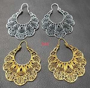 Wholesale Bohemian Style Metal Earrings by Rawat Handicrafts <b>Fashionable</b> Brass hippie <b>Jewellery</b> for Resellers in India - Product Image 5