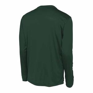 Camisetas de manga larga transpirables con cuello redondo 100% algodón de corte regular - Product Image 4