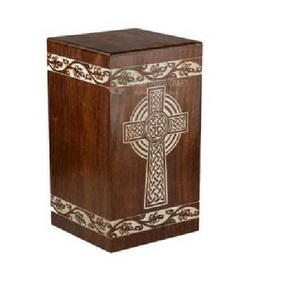 American Style Durable Natural Finish Wooden Cremation Urn for Adult Human and <b>Dog</b> <b>Ashes</b> for Decoration Use - Product Image 6