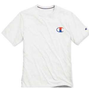 T-shirt da uomo Champion in cotone a vestibilità ampia, 240g, jersey bianco tinta unita, per fitness, taglia L, con stampa 200g, neutra - Product Image 2