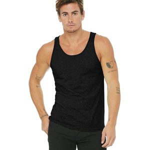 Débardeur en jersey Black Fleck Tri-blend DTG Printing Tank Tops - Product Image 4