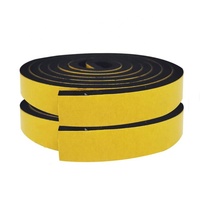 Bande d'étanchéité en mousse de caoutchouc EPDM à cellules fermées de bonne qualité, jaune, auto-adhésive, avec support adhésif en mousse quadrillée