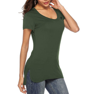 Camiseta de algodón de talla XL para mujer, secado rápido y transpirable, estilo informal, estampado de logotipo personalizado, ropa de calle de moda de verano de alta calidad - Product Image 2