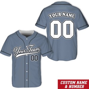 เสื้อเบสบอลเปล่าแบบซับลิเมชั่นเต็มตัว ชุดทีม ปรับแต่งสี ชื่อ หมายเลข เสื้อติดกระดุม - Product Image 5