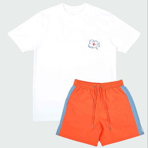 2025 New Arrival Men's Casual Short Sets Breathable Two-Piece <b>Track</b> Suit with Round Neck <b>T</b>-Shirt Shorts Quick Dry Plus Size - Product Image 1