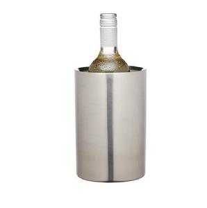 Enfriador de vino de acero inoxidable de Metal plateado de calidad creativa de llegada superior Cubo de hielo Diseño clásico Enfriador de vino de servicio grande - Product Image 1