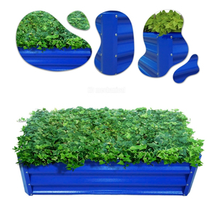 Wholesales Home Garden Bed Stainless Steel Planter <b>Box</b> Long Root Planter <b>Vegetables</b> Flowers Herbs Floor Outdoor Furniture OEM - Product Image 2