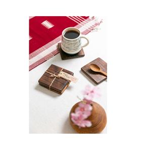 Rabeh Export Round Square Walnut <b>Bamboo</b> Coaster Custom Beer Drink Print Wooden MDF Coaster Wooden walnut coasters - Product Image 4