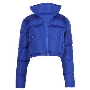 Chaqueta Universitaria de Alta Calidad para Mujer, Diseño Personalizado, Chaqueta Corta de Invierno, Tejido de Lona, Nueva Moda, Suministro al por Mayor, Tinte Liso - Product Image 3