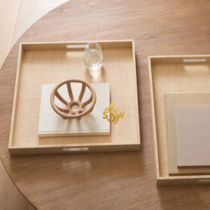 Bandeja de madera hecha a mano, diseño lujoso, última llegada, bandeja para servir alimentos, Forma cuadrada con mango de agujero, plato de mesa para servir frutas - Product Image 4