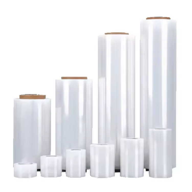 Moisture Proof Custom Width 50 1000mm 2'' 3'' Mini Handle Rolls Transparent Green Packing Casting Soft LLDPE Packaging Film