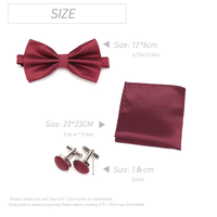 Nœuds Papillon Unisexe Tendance en Soie Polyester Couleur Unie avec Sangle Réglable, Personnalisables, Faits Main, Logo Personnalisé, pour Smoking et Mariage, Durables