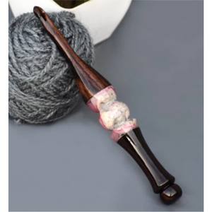 Crochet ergonomique en résine fait main, ensemble d'aiguilles à tricoter de luxe, outil de tissage DIY à grande prise pour l'arthrite, aiguille à fil pour artisanat manuel - Product Image 6