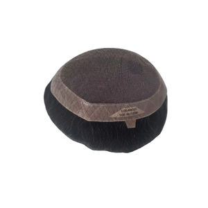 Cheveux humains Remy indiens bouclés, toupet et perruque pour hommes, tissage à la main, fixation par ruban adhésif, tissage unique, permanente Taz Hair BD - Product Image 2