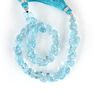 Topacios Azules Cielo Natural, Gemas Sueltas en Forma de Bala de 8x12mm, Certificadas por Terceros, Venta al Por Mayor, Gopika Exports - Product Image 2